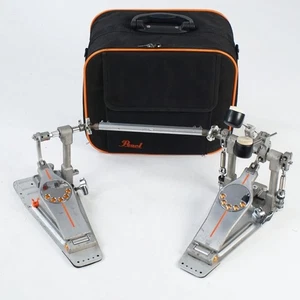 PEARL P-3002D Demon Drive Double Bass Drum Pedal Used w/ Case & Beater Japan - Picture 1 of 6