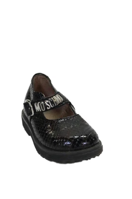 Zapatos Mary Jane Love Moschino para niñas en relieve negros talla 1 Foto 1 de 4