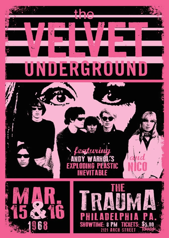 The Velvet Underground - Philadelphia 1968 - A4 Mini Print/Poster - Image 1 of 1