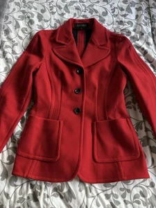 Blazer Chaqueta Roja Damas ESCADA Talla Lana Talla 34 - Imagen 1 de 6