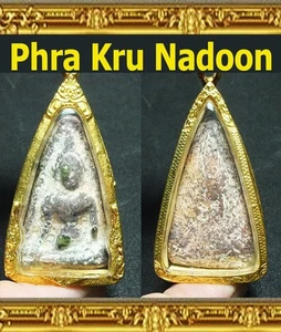 Phra Kru Na Doon Antiguo Buda Tailandés Amuleto Pandants - Imagen 1 de 5