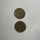 1928 George V Half Crown 50% Silver British Coin (2 Coins)