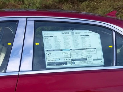 Stainless Chrome Pillar Posts 6PCS QAA Window Trim FOR Cadillac CTS 2014-2019 - Image 1 of 4