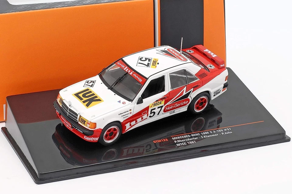 MERCEDES 190E 2.3 16V #57 WTCC 1987 OBERNDORFER KLAMMER IXO GTM123 1 43 BENZ LUI