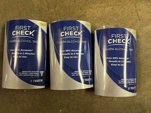 First Check Breath Alcohol Test Lot of 3! 6 Tests New! - Picture 1 of 1