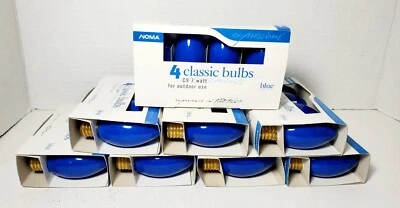NUEVO Lote De 32 Bombillas Exterior NOMA EXPRESSIONS AZUL 120V 7W Foto 1 de 4