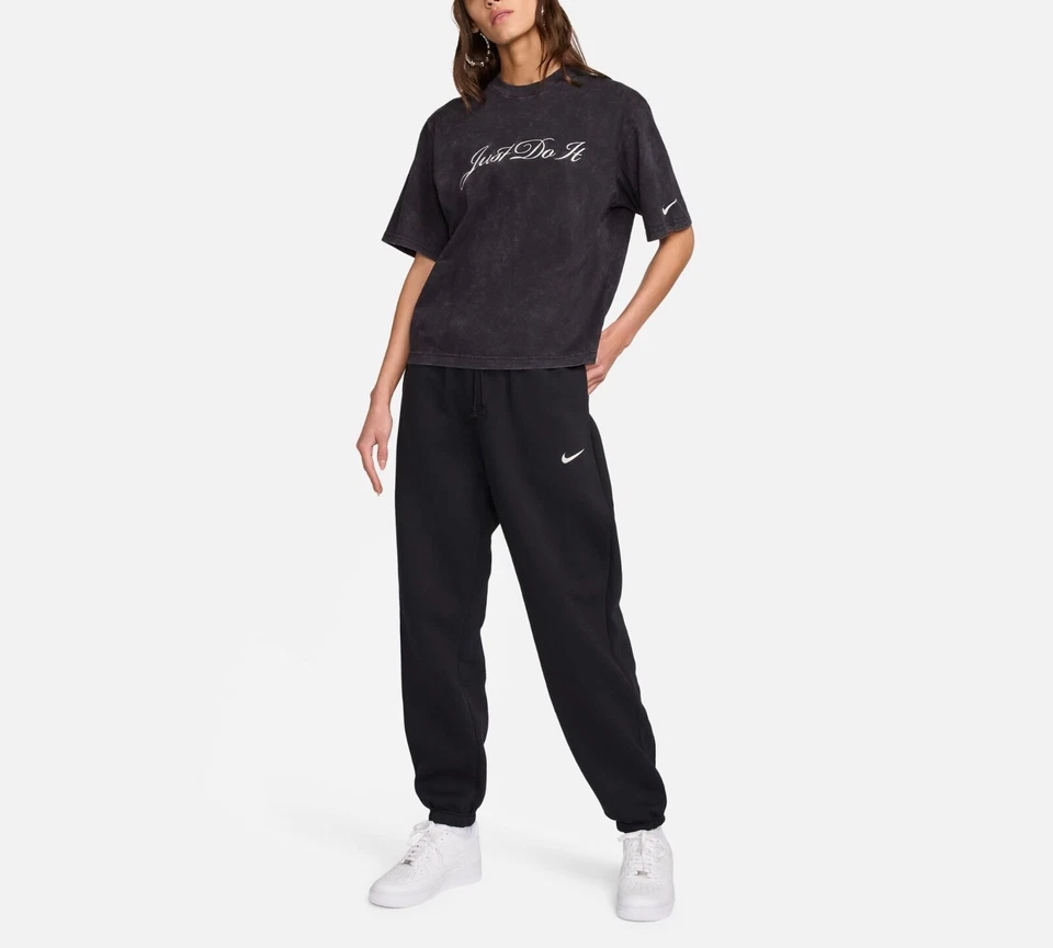 Nike Boxy Tee Medium White Wash - Rose Gold Logo Women’s T-Shirt HQ3005-104