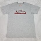 Camp Anawanna Shirt Adult Medium Grey Cotton Crew Nickelodeon Eat My Shorts Mens