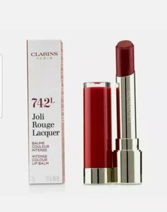 Clarins Joli Rouge Lacquer - # 742L Joli Rouge 3g Lip Color new in box - Picture 1 of 4