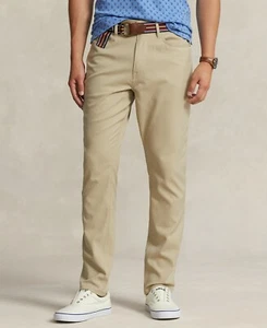 Polo Ralph Lauren Slim-Fit Performance Chino Pants Men's 33x30 Khaki Button Zip - Picture 1 of 18