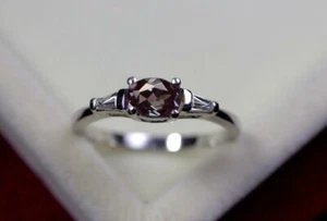 Unique Alexandrite Ring Oval Cut Color Changing June Birthstone Gemstone Ring  - Picture 1 of 2