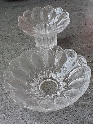 Glasschale und Kerzenhalter Kristallglas geschliffen DDR 80iger  Neuwertig  - Bild 1 von 4