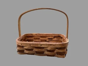 Antique Shaker Harvest Market Basket Oak Splint with Easy Carry Handle c1900 - Picture 1 of 7