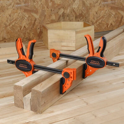 Jorgensen 2PACK 6" Juego de abrazaderas/esparcidores de una mano 300 lb fuerza de sujeción trabajo mediano Foto 1 de 4