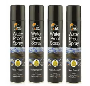 4 X300ml Water Proof Spray Fabric Shoes Tents Cloth Protector Camping Fishing - Picture 1 of 2