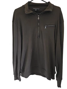 John Varvatos Herren Large 1/4 Zip Ellenbogenschützer Sweatshirt - Bild 1 von 7