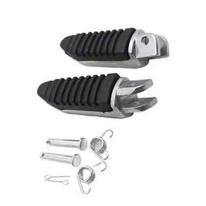 2x Left & Right Aluminum Motorcycle Folding Foot Pegs Footrest Pedal StepQn - Picture 1 of 17