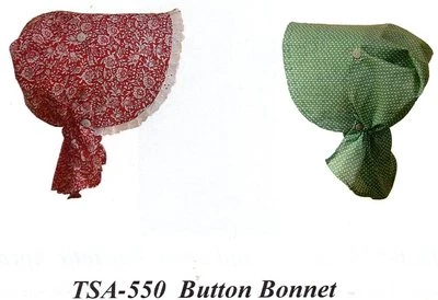 Civil War Style SUN BONNET BUTTON BONNET Timeless Stitches Pattern TSA-550 - Image 1 of 4