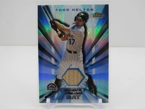 TODD HELTON 2002 TOPPS FINEST GAME USED BAT RELIC! COLORADO ROCKIES! - Picture 1 of 2