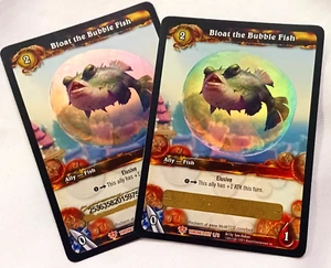 2 WOW WORLD OF WARCRAFT TCG LOOT CARDS BLOAT THE BUBBLE FISH 1 UNSCRATCHED - Picture 1 of 6