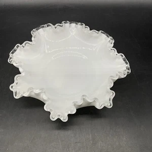 Vintage Fenton Silver Crest 7 1/2" ciotola - Foto 1 di 8