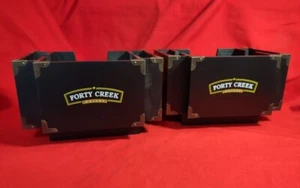 Set of 2 Forty Creek Whisky Wood Napkin, Swizzle Stick & Straw Holders - New! - Bild 1 von 6