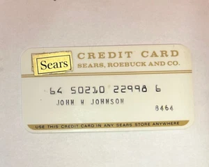 Sears Roebuck Credit Charge Card Dept Store Expired Vintage FREE Shipping - Picture 1 of 2