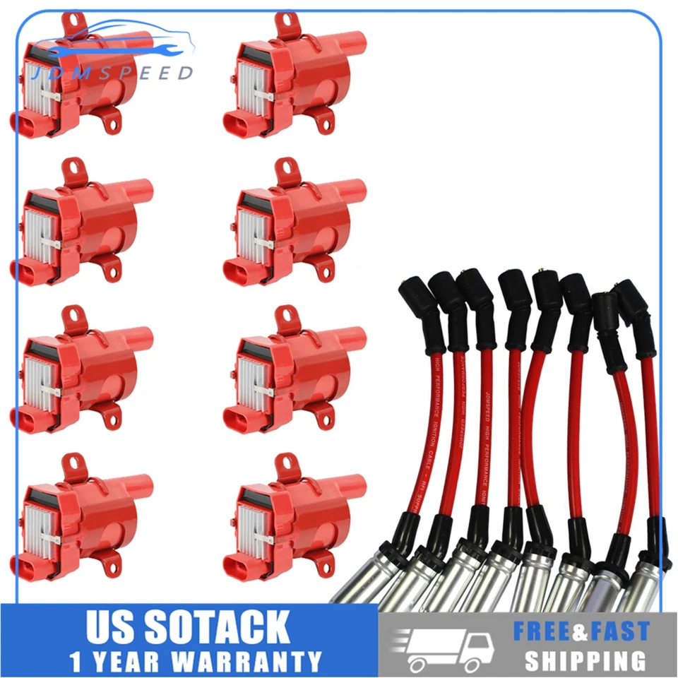 Nuevo paquete de bobinas de encendido y enchufes UF262 para Chevy Silverado GMC LS1 LS3 4,8 5,3 L Foto 1 de 4