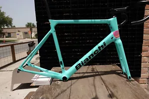 61cm Bianchi Sprint road bike frame set carbon fiber disc brake celeste - Picture 1 of 15
