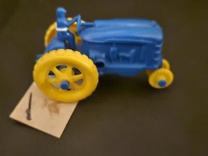 Vintage Hard Plastic Banner USA Blue Farm Tractor 3" Long - Picture 1 of 6