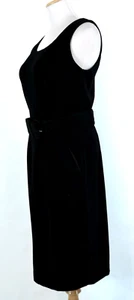 Calvin Klein Womans Size 8 Dress Sheath Black Pockets Sleeveless Knit Belt - Picture 1 of 12