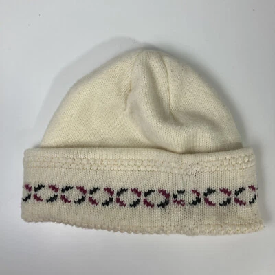 Gorro gorra vintage años 80 English Village talla única tejido acrílico blanco vacaciones Foto 1 de 4