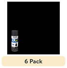 (6 pack) Black,  American Accents 2X Ultra Cover Flat Spray Paint- 12 oz