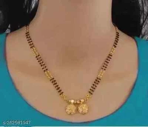 Vergoldetes Maharashtrian Long Vati Mangalsutra - Bild 1 von 2