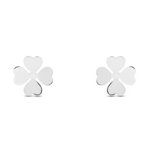 Orecchini Quadrifoglio Portafortuna Stroili Oro Bianco 9 Kt 375% cod. 1415926 - Imagen 1 de 6