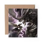 1 x Blank Greeting Card Fantasy Dragon Wallpaper Gaming Gamer #45000