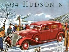Vintage Old Transport Poster 1934 Hudson 8 Print Art A4 A3 A2 A1