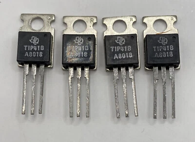 CANTIDAD 4 - A 220 NPN Texas Instruments Transistor de Potencia TIP41B A8018 - ¡Nuevo! Foto 1 de 4