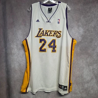 Винтажный Adidas NBA Лос-Анджелес Лейкерс Коби Брайант 24 белый Swingman Джерси мужской 4XL - Изображение 1 из 4