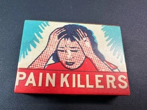 Metal Travel Pocket Storage Box "Painkillers" Classic Advertisement - Picture 1 of 4