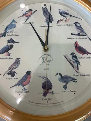Vintage 1990s National Audubon Society Quartz Clock Chiming Birds on the Hour - Image 1 of 3