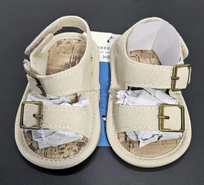 Sandalias Caribbean Joe Bebé Beige Imitación Gamuza, 9-12 Meses, Hebillas, Nuevas Foto 1 de 4