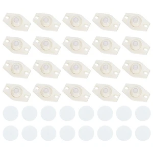 24 Stück selbstklebende Lenkrollen für Möbel (weiß,1 Nylon-Rollkugel) - Bild 1 von 6