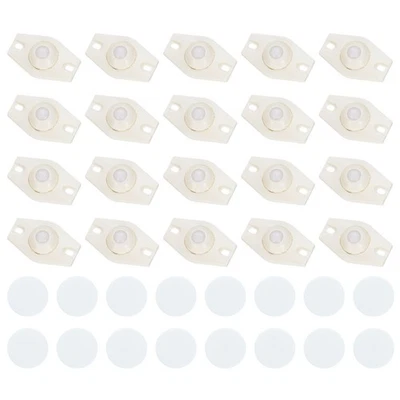 24 Stück selbstklebende Lenkrollen für Möbel (weiß,1 Nylon-Rollkugel) - Bild 1 von 4