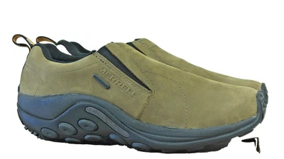 Zapatos sin cordones Merrell Jungle Moc Nubuck para hombre tallas 11,5 marrón WP Foto 1 de 4