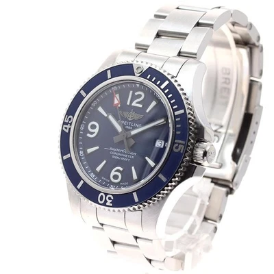 BREITLING SUPER OCEAN 42 A17366 42mm SS Navy Dial Automatic Date #C523 - image 1 of 4