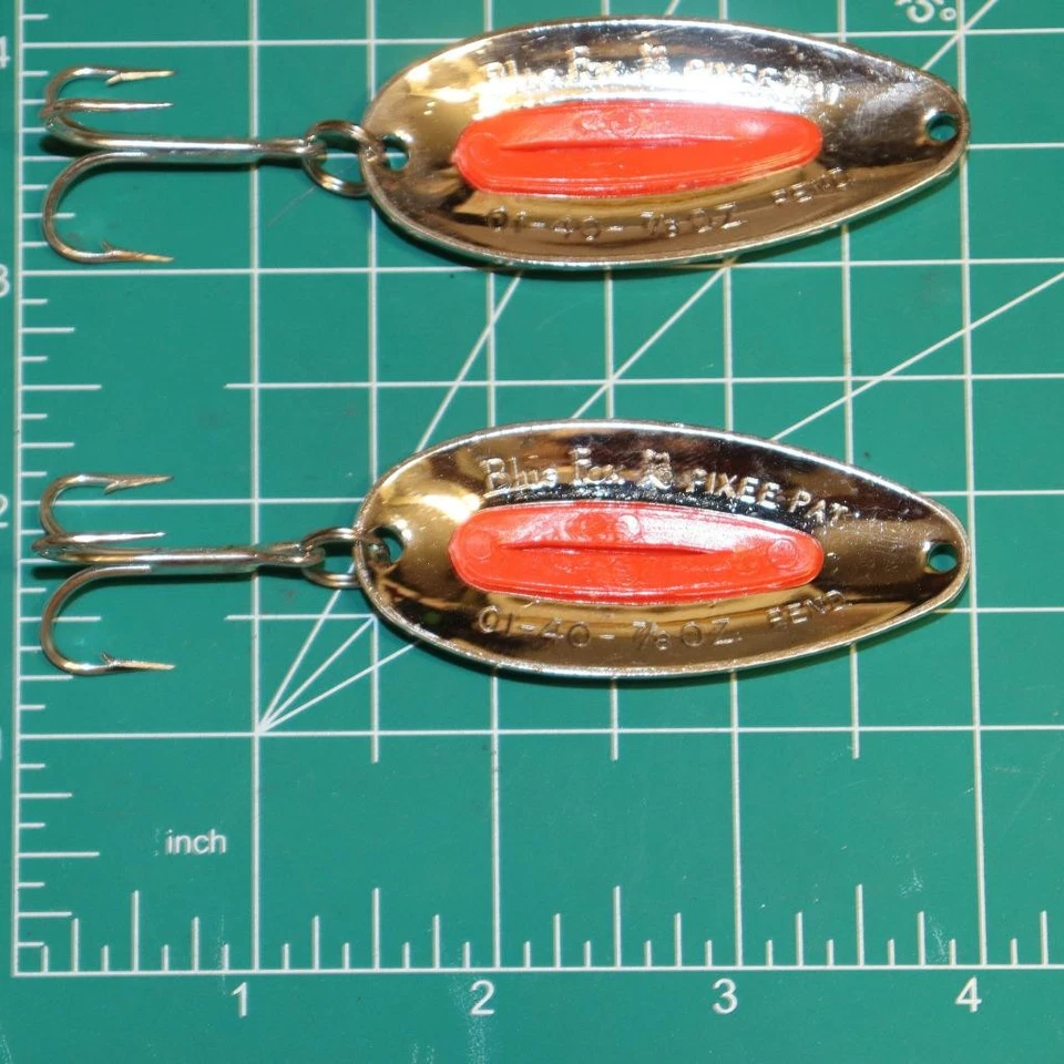 UN Lote de 2 Señuelos Cuchara de Pesca Zorro Azul 7/8oz 01-40 2-1/2" Parece Sin Usar Foto 1 de 2