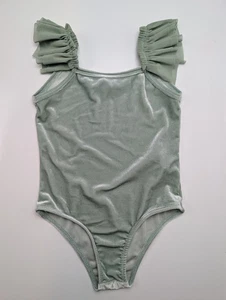 Forever 21 Mädchen Größe 5/6 grün Einteiler Badeanzug Rüschenärmel - Bild 1 von 7