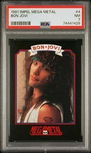 Tarjeta coleccionable Impel Mega Metal Jon Bon Jovi Solo #4 1991 | PSA 7 casi nueva Pop 2 - Imagen 1 de 4