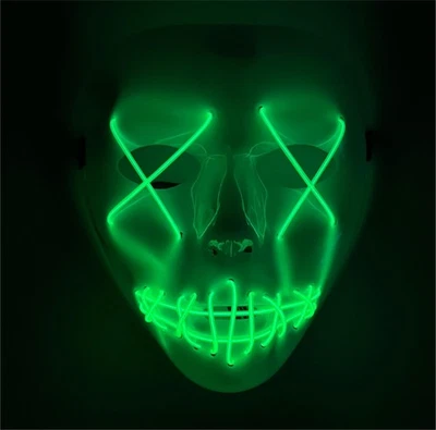 LED Grusel Maske - wie aus Purge steuerbar, Halloween & Fasching (Jason LED) - Bild 1 von 4